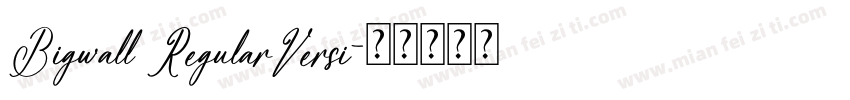 Bigwall RegularVersi字体转换